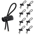 Gosknor 8pcs Bib Holder for Runners, Black Race Bib Toggles Clip