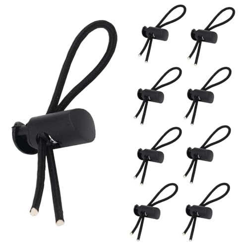 Gosknor 8pcs Bib Holder for Runners, Black Race Bib Toggles Clip