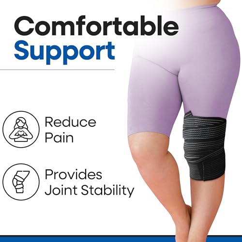 Elastic Knee Compression Wrap Bandage Knee Wraps for Pain, Small 59 Inch - size: Small (Pack of 2)