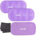 REVIX 2-Pack Ice Packs for Injuries, Reusable Hot & Cold Gel Wraps - color: Purple, size: Large 12 x 6 Inch