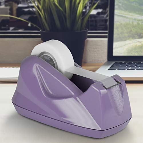 Acrimet Desktop Tape Dispenser, Premium, Non-Skid Base, Plastic, Purple - color: Lilac