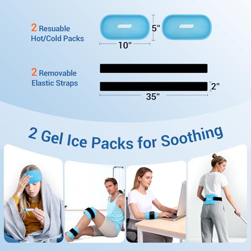 Comfytemp Hip Ice Pack Wrap and Small Gel Ice Packs for Injuries Reusable 2 Packs