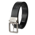 Calvin Klein Men’s Reversible Leather Belt - 2‑in‑1 Versatile Modern Style - color: Dark Black/Dark Black, size: Medium (34-36)