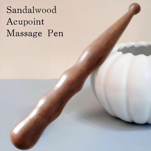 Wooden Acupoint Massage Pen, Hand Foot Meridian Acupressure Stick - size: Portable