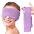 Cooling Eye Mask, Cold Eye Mask for Puffy Eyes, Reusable Ice Eye Masks for Dry Eyes, Relieve Your Migraines and Headaches with Gel Eye Masks Therapy, Long-Lasting Comfort, Purple - color: Purple