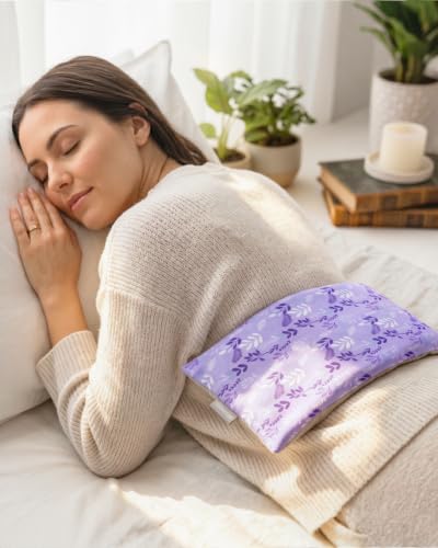 Hihealer Microwave Heating Pad for Neck & Shoulders, Microwavable Heat Pack - color: Purple