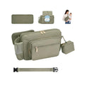 Rexmore Diaper Fanny Pack,Taslan Nylon Crossbody Mom Purse, Eucalyptus Gray - color: Eucalyptus Gray