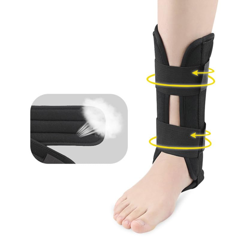 MAGICLULU Ankle Splint Aluminum Nylon size L Black