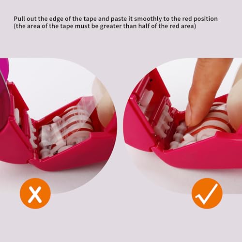 Eagle Automatic Tape Dispenser and Tape Gun. Free 1/2" (12mm) and 3/4" (19mm). Ideal for Taping Gifts, Packages, Scrapbooks and Envelopes (Pink) - color: Pink