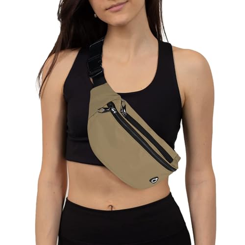 Fanny Packs for Men and Women Water-Repellent Sports Waist Pack Bag - color: 1pack-Khaki