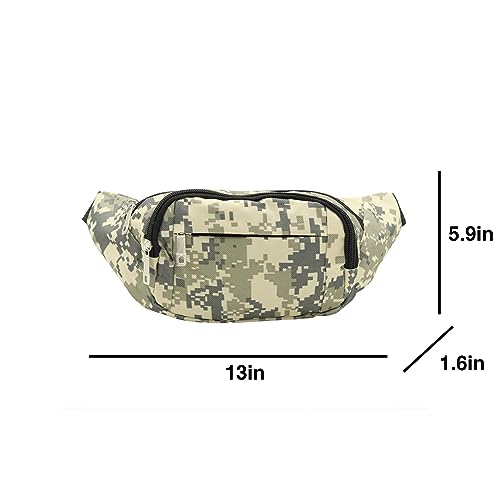 AIBEARTY Kids Fanny Pack Boys Small Camouflage Waist Pack Belt Waist Bag Pack Pouch with Adjustable Strap for Children Sport Running, Camping, Trip - color: B Army Green