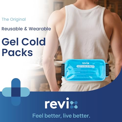 REVIX Ice Packs for Injuries Reusable, 2 Pack Hot & Cold Gel Packs, Large - color: Blue, size: Large 12 x 6 Inch