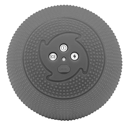 MyoStorm Heating Vibrating Massage Ball Roller for Deep Tissue Muscle Recovery Therapy and Pain Relief w/Heat + 4 Speed Vibration - color: Charcoal