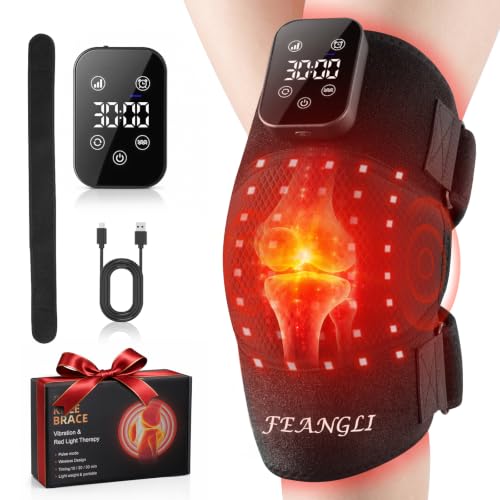 feangli Red Light Therapy Knee Massager for Knee Pain Relief, FSA&HSA - color: Black