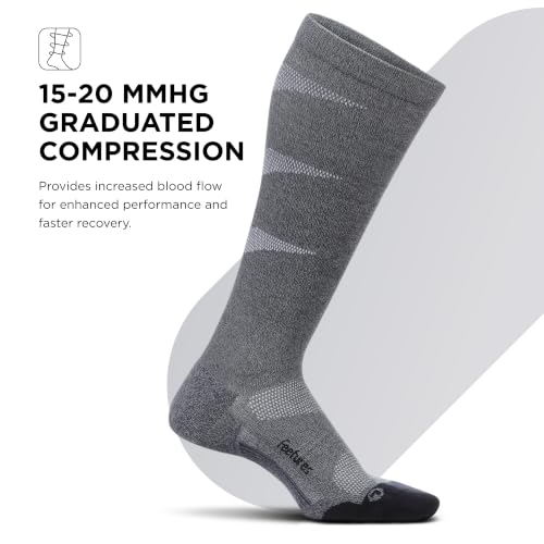 Feetures Compression Knee High Socks - Graduated Compression Socks for Women & Men - (1 Pair) - color: Gray, size: Medium