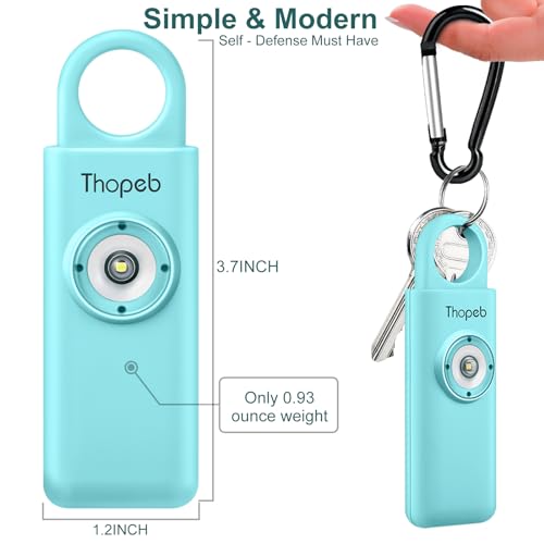 Personal Safety Alarm for Women – Superior Loud Siren & SOS Strobe - color: Aqua