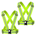 Reflective Vest, High Visibility Safety Vest Straps Reflective Gear for Night Running Walking Cycling for Men Women Kids - color: Green