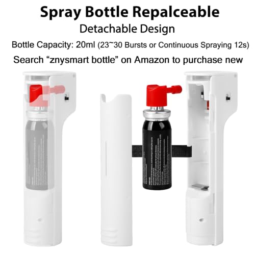 3-in-1 Pepper Spray Personal Safety Alarm, 12ft Anti Wind Blow Gel, UV Marking Dye, 140dB Siren 3 Strobe Lights, USB-C Rechargeable 2 Year Standby 90 Min Runtime, Replaceable Cartridge Legal Business - color: White