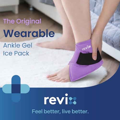 REVIX Foot Ice Pack Wrap, All-in-One Wearable Design, Purple - style: Purple-1 Pack