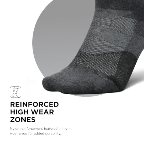 Feetures Elite Light Cushion Mini Crew Sock - color: Gray (1 Pair), size: Small