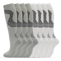 fenglaoda 8 Pairs Compression Socks for Men & Women 20-30 mmHg Knee High Nurse Pregnant Running Medical and Travel Athletic - color: 27-8 Pairs-04, size: Small-Medium