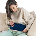 Ribcap Hot and Cold Water Wraps for Pain Relief | Navy Blue | Hot Water Bottle with Cover | Extensive Coverage | Hands Free Strap | Leak Proof - color: Navy Blue