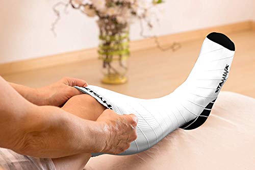 Physix Gear Compression Socks 20-30 mmHg - Men & Women - Running, Nurses, Shin Splints, Flight, Travel - color: White, size: Large/X-Large