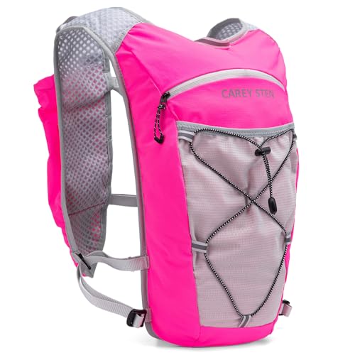 Carey Sten Lightweight Hydration Backpack Running Vest with 1.5L Water Bag - color: rose pink