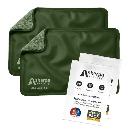 Flexible Hot and Cold Gel Pack Medium 8" x 12", 2 Pack - size: Medium (2 pack), style: Green