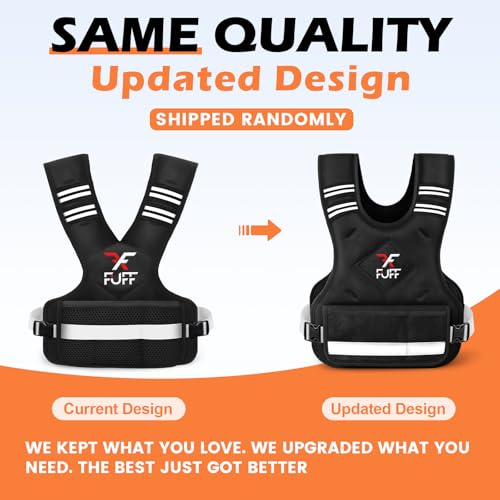 FUFF Weighted Vest Woman, 4-10 Lb Adjustable Weight Vest for Women Men, Female Strength Training Body Vest for Walking Exercise Running Workout