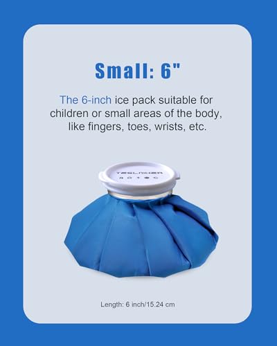 𝑺𝒎𝒂𝒍𝒍 Ice Pack for Injuries Reusable, 𝗧𝗶𝗻𝘆 Ice Bags 𝗞𝗶𝗱𝘀 Hot Water Bag for Pain Relief, Hot & Cold Therapy Ice Bag, No-Leak Elastic Breathable Ice Cold Pack, Size 6" 2Pcs - size: 6"
