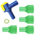 Bite Valve Replacement Mouthpiece Fit for Hydration Pack Bladder Water Backpack and Most Brands(4-Pack), with Shutoff Valve and Tube O-Ring - color: Green