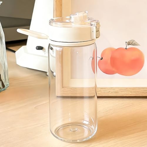 Clear Sports Water Bottle，Leak Proof Re-Usable Flip Top Plastic Drinks Bottles for Outdoor Sports, Office, Gym, Cycling - Clear 20 oz - size: 20 Ounces