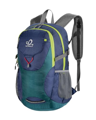 WATERFLY Lightweight Packable Hiking Backpack, 30L Day Pack - color: Green & Yellow