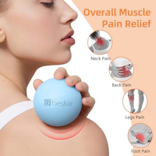 Massage Lacrosse Ball for Myofascial Release, Trigger Point Therapy - color: Blue