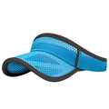 Outdoor Sport Cap Wide Brim UV Protection Breathable Adjustable Baseball Cap for Beach Golf Running Tennis - color: 2#light Blue