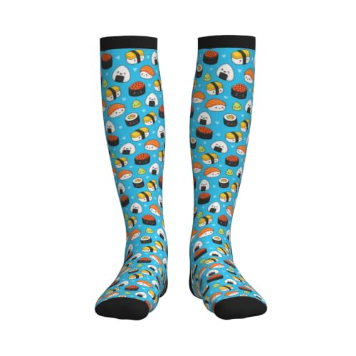 Compression Socks Women and Men 15-20mmHg-Circulation Support Socks for Athletic Running Cycling - color: Sushi