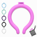 Neck Cooling Tube Wraps, Reusable Ice Ring Neck Cooler for Hot Weather - color: Rose