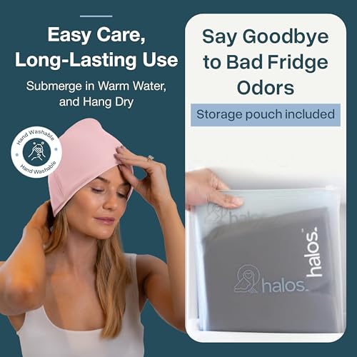 MyHalos® Migraine & Headache Relief Cap, 30% More Gel, Hot & Cold Ice Wrap - color: Pink - Pack of 1