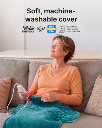 RENPHO Weighted Heating Pad for Neck, Shoulders & Back, Christmas Gift - color: A-blue