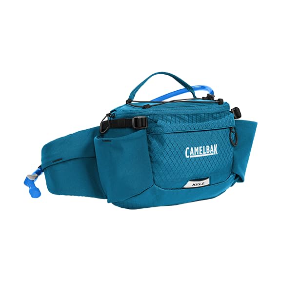 CamelBak M.U.L.E. 5 Mountain Bike Gravel Waist Belt Hydration Pack - color: Moroccan Blue