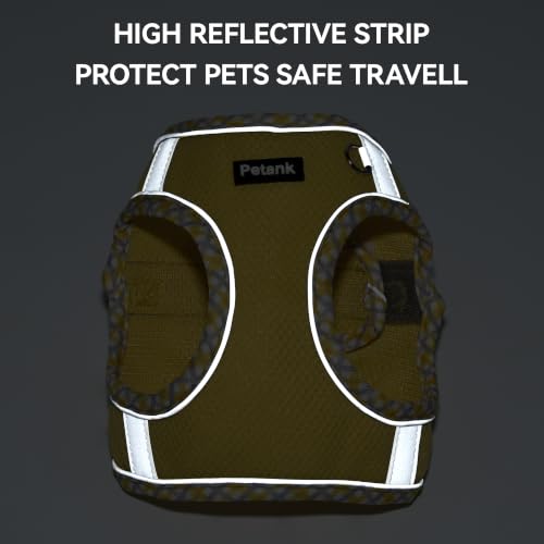 Petank Step in Dog Harness No Pull and Leash for Small Medium Dogs Cats. - color: Yellow, size: XXXS