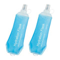 CLINTT 500ml Soft Flask, Foldable Running Water Bottle, TPU Folding Soft Water Flask, BPA-Free Collapsible Flask for Hydration Pack Running Vest, Cycling, Climbing, Hiking - 2Pcs, Blue - color: 2pcs,500ml blue