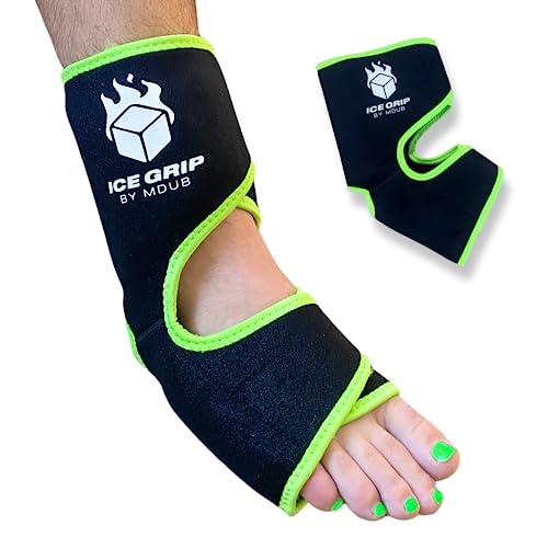 Foot Ankle Hot & Cold Ice Wrap Post Surgery Compression Reusable Gel Pack for Injury Flexible for Inflamation, Post-Surgery, Ankle, Foot, Soccer, Basketball, Recovery Relief Therapy