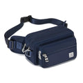 Fanny Pack for Women, Fashion Crossbody Waist Bag with 5 Zipper Pockets, Lightweight Adjustable Strap Chest Bag for Travel Hiking Running (Navy blue) - color: Navy blue
