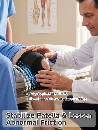 Braventure Knee Brace for Women and Men, Knee Support with Side Stabilizers (Medium) - size: Medium