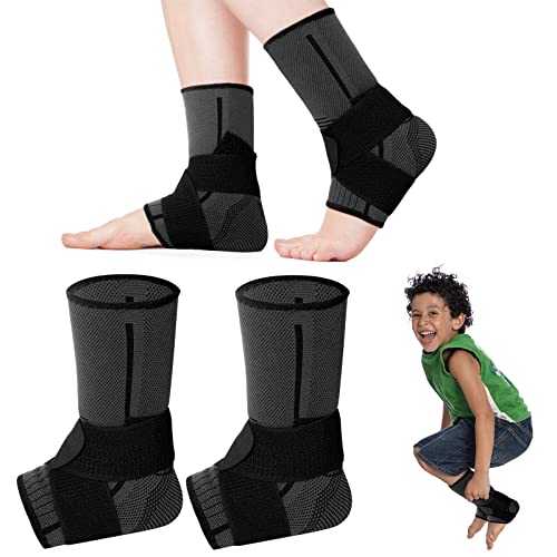 Tarpop 1 Pair Kids Ankle Brace Compression Support,Black,X-Small - color: Black, size: X-Small