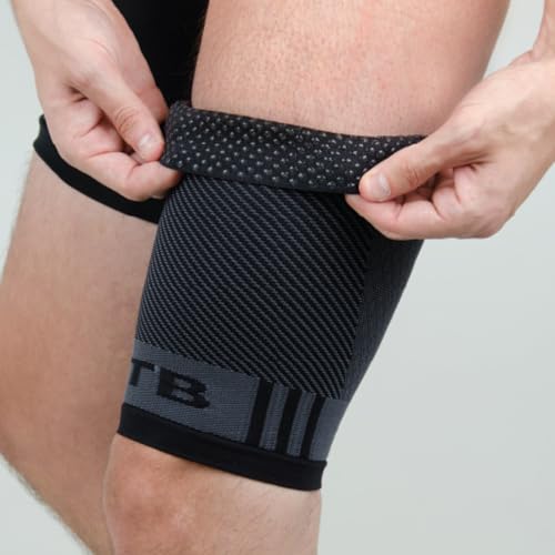 OS1st QS4 Compression Quad/Hamstring Sleeve with Iliotibial Band Brace for ITBS, hamstring pulls and weak quads and thighs - size: Small