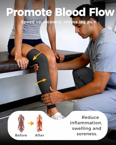 Copper Leg Compression Sleeve Ultra Breathable Full Leg Compression Sleeve