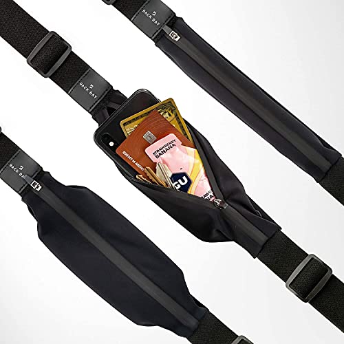 No-Bounce Slim & Secure Running Belt, Fits ALL Phones, Keys, Cards, Gels - color: 4. Grey